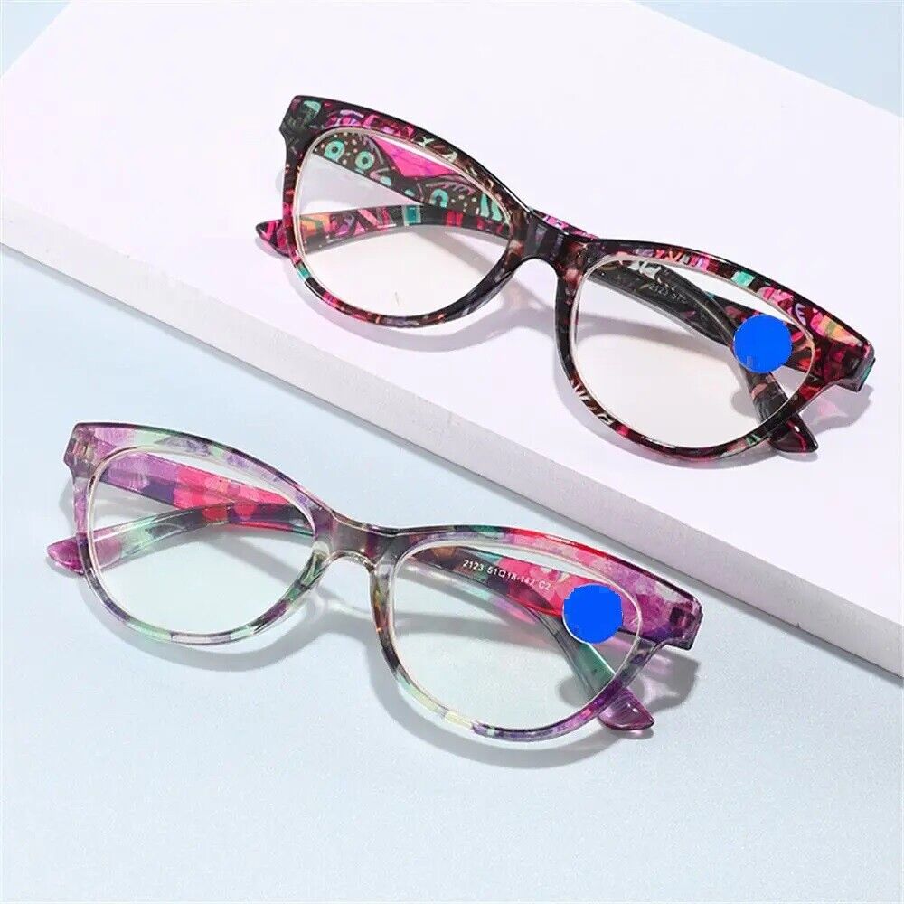 Women's Reading Glasses Floral Flowers Print Eyeglasses Anti Blue Light Readers