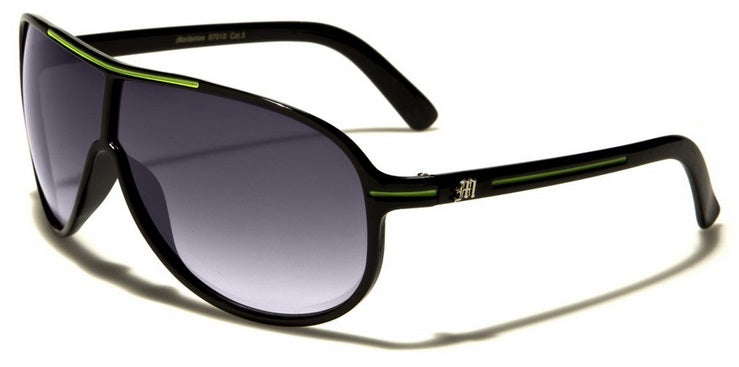 Aviator Men's Sunglasses- Stylish Gradient Smoke Lens Shield Design Fashion Eyewear
