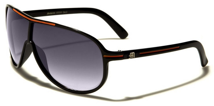Aviator Men's Sunglasses- Stylish Gradient Smoke Lens Shield Design Fashion Eyewear