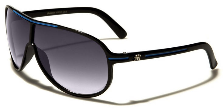 Aviator Men's Sunglasses- Stylish Gradient Smoke Lens Shield Design Fashion Eyewear