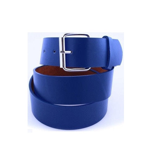 Men's Women's Plain Bonded Leather Belt - Multi-Color Golf Baseball Softball Removable Buckle