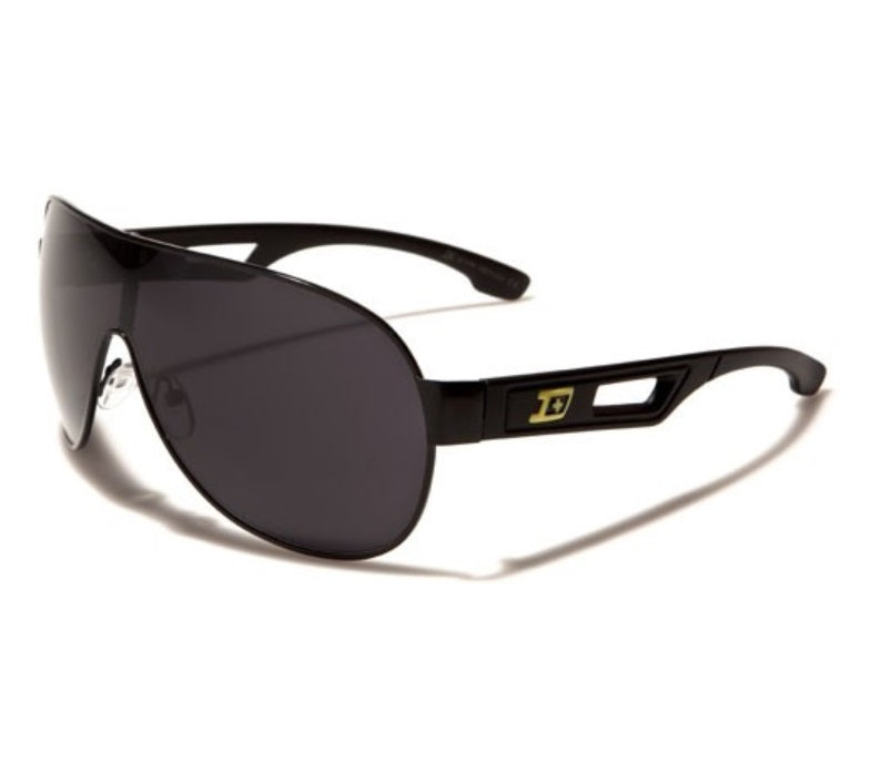 Men's Sunglasses Shield Shape One Piece Dark Lens