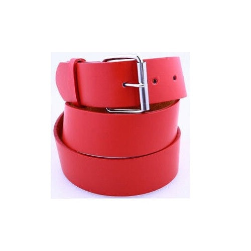Men's Women's Plain Bonded Leather Belt - Multi-Color Golf Baseball Softball Removable Buckle