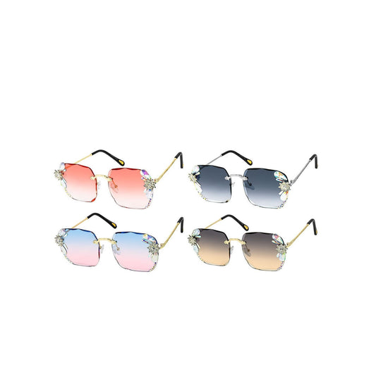 Women's Rhinestone Stylish Sunglasses- Uniquely Designed for Women