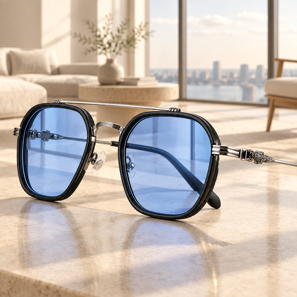 Mens Women Myopia Glasses  Polygon Computer Eyeglasses Fashion Oversized Metal Frame Antiblue light Fatigue Eyewear 0 To -600