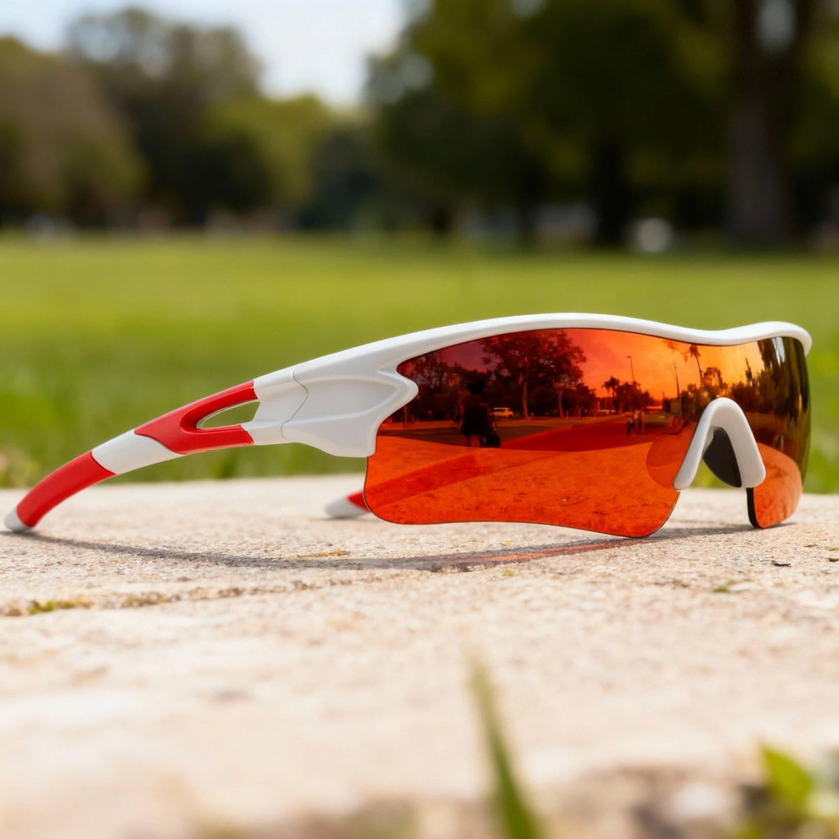Sports Sunglasses- Men's Women's Unisex- Multicolor  - Single Piece Wraparound Lens- Running, Cycling & Outdoor Glasses