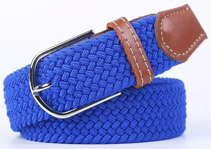 New Men's Women's Unisex Belt Braided Woven Elastic Stretch Fabric Enduring in Different Waist Sizes