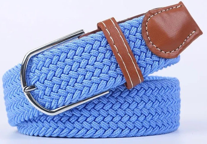 New Men's Women's Unisex Belt Braided Woven Elastic Stretch Fabric Enduring in Different Waist Sizes