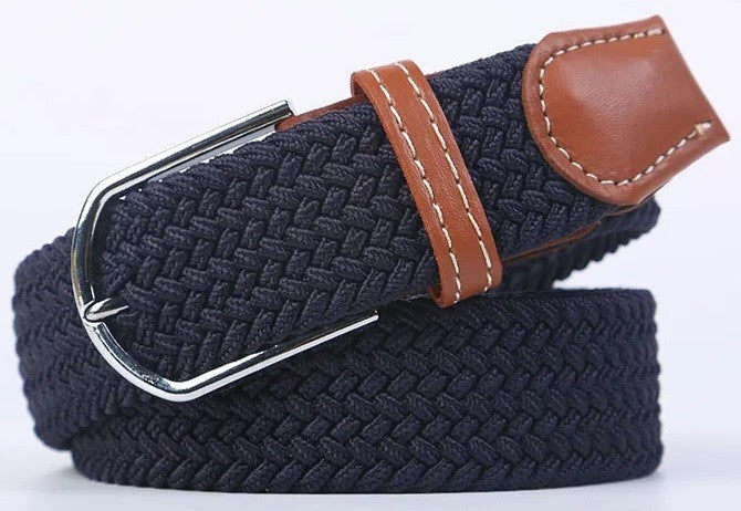 New Men's Women's Unisex Belt Braided Woven Elastic Stretch Fabric Enduring in Different Waist Sizes
