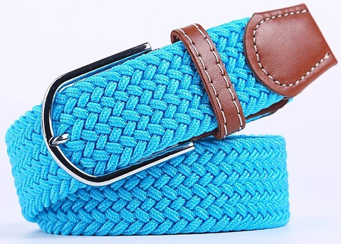 New Men's Women's Unisex Belt Braided Woven Elastic Stretch Fabric Enduring in Different Waist Sizes