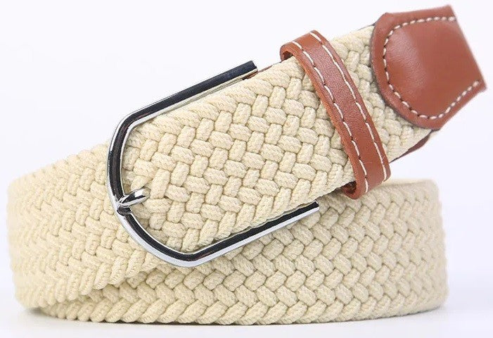 New Men's Women's Unisex Belt Braided Woven Elastic Stretch Fabric Enduring in Different Waist Sizes