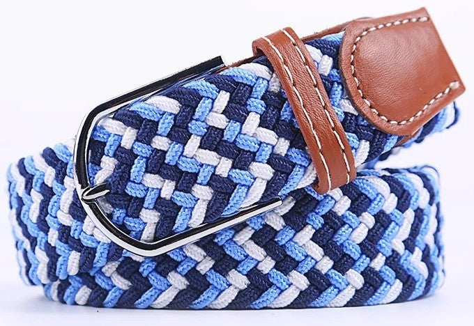 New Men's Women's Unisex Belt Braided Woven Elastic Stretch Fabric Enduring in Different Waist Sizes