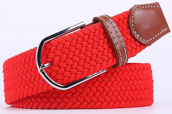 New Men's Women's Unisex Belt Braided Woven Elastic Stretch Fabric Enduring in Different Waist Sizes