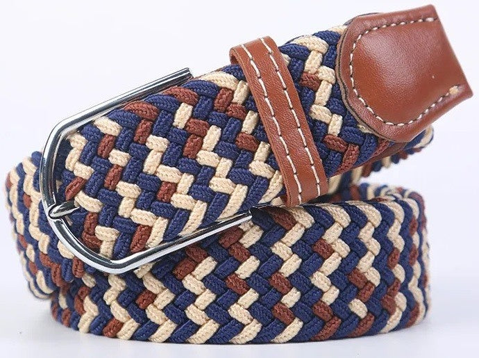 New Men's Women's Unisex Belt Braided Woven Elastic Stretch Fabric Enduring in Different Waist Sizes