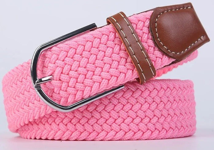 New Men's Women's Unisex Belt Braided Woven Elastic Stretch Fabric Enduring in Different Waist Sizes