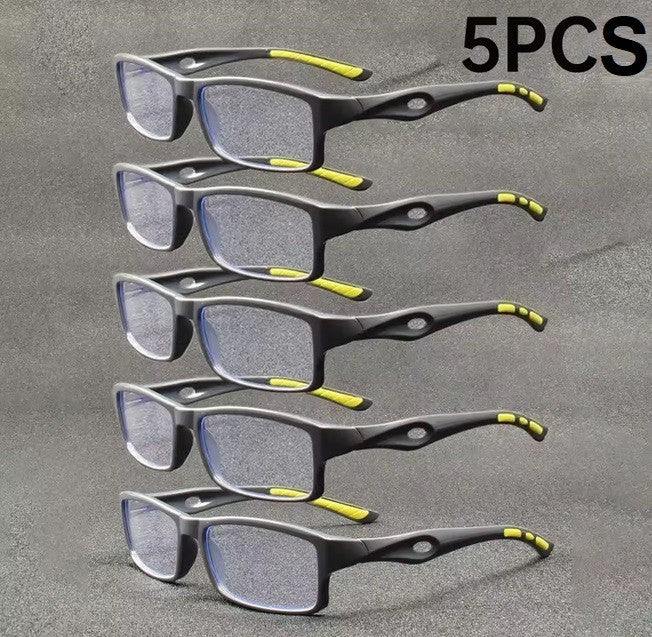 5PCS Reading Glasses Men's Women's Sports Style Vision Eyewear Anti-Blue Light Quality Readers