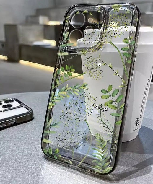 For iPhone 18 17 16 15 14 13 12 Case Pro Max Floral Flowers Print Slim Soft Skin Clear Transparent Cover