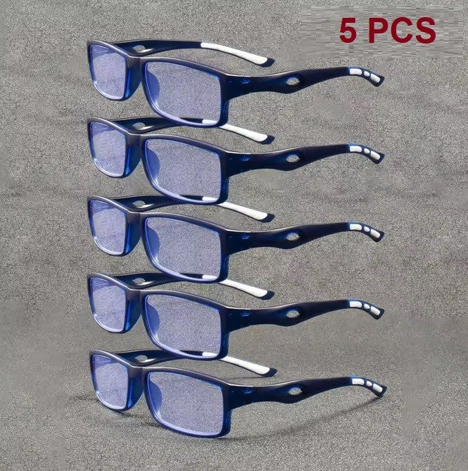 5PCS Reading Glasses Men's Women's Sports Style Vision Eyewear Anti-Blue Light Quality Readers