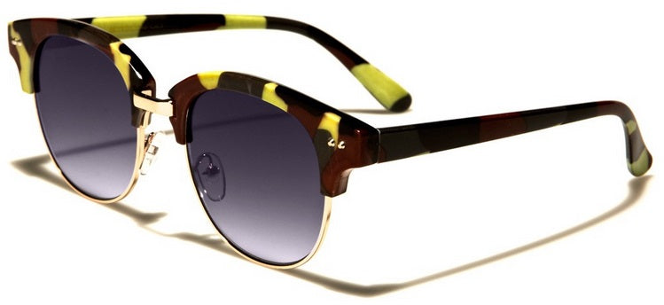 Men's Women's Classic Sunglasses- Round Mirrored Lens Fashion Eyewear UV400 Protection